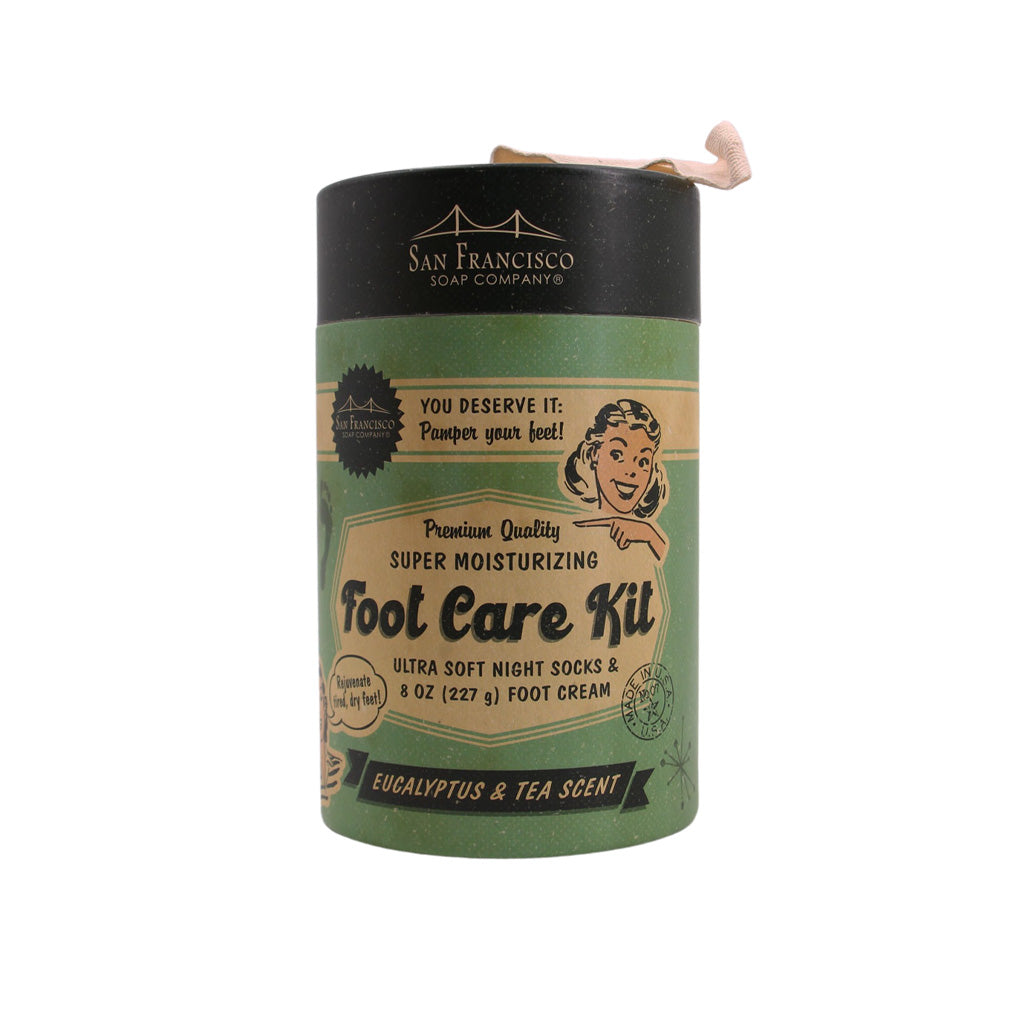 Retro Eucalyptus & Tea Foot Care Kit | San Francisco Soap Company | Coastal Gifts Inc