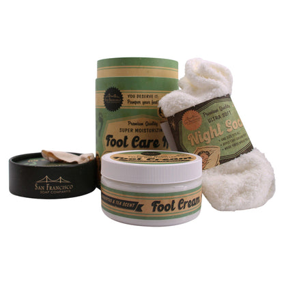 Retro Eucalyptus & Tea Foot Care Kit | San Francisco Soap Company | Coastal Gifts Inc