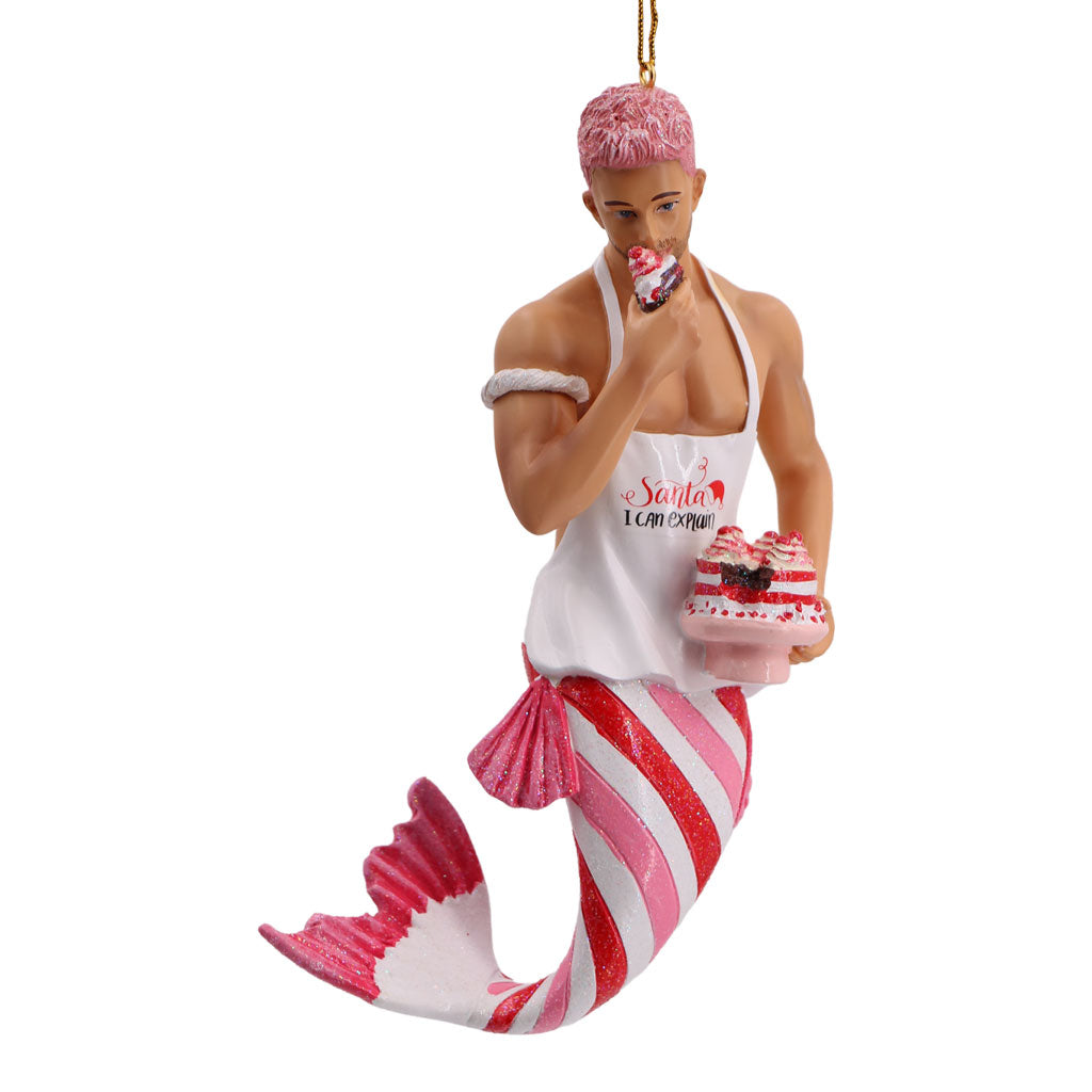 Santa's Taster Merman Christmas Ornament | December Diamonds | Coastal Gifts Inc