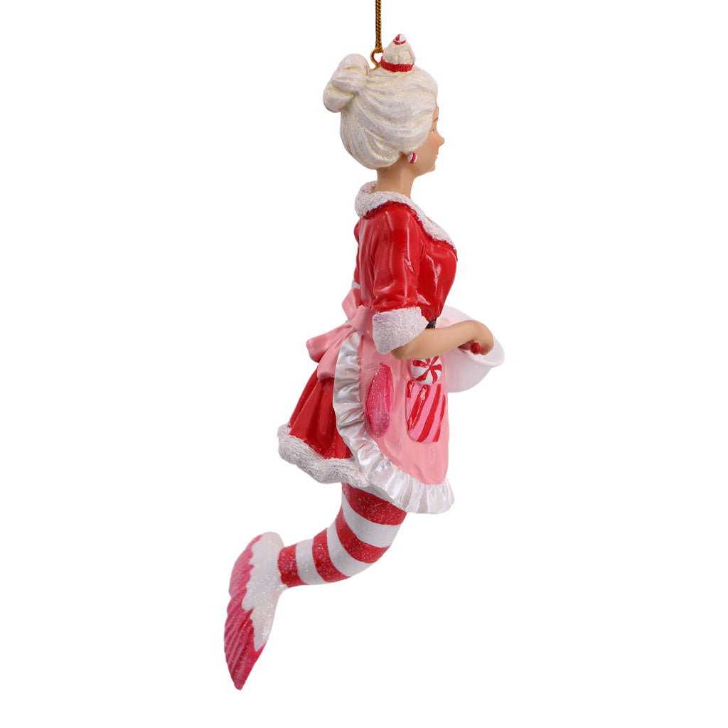 Santa's Head Baker Mermaid Christmas Ornament | December Diamonds | Coastal Gifts Inc