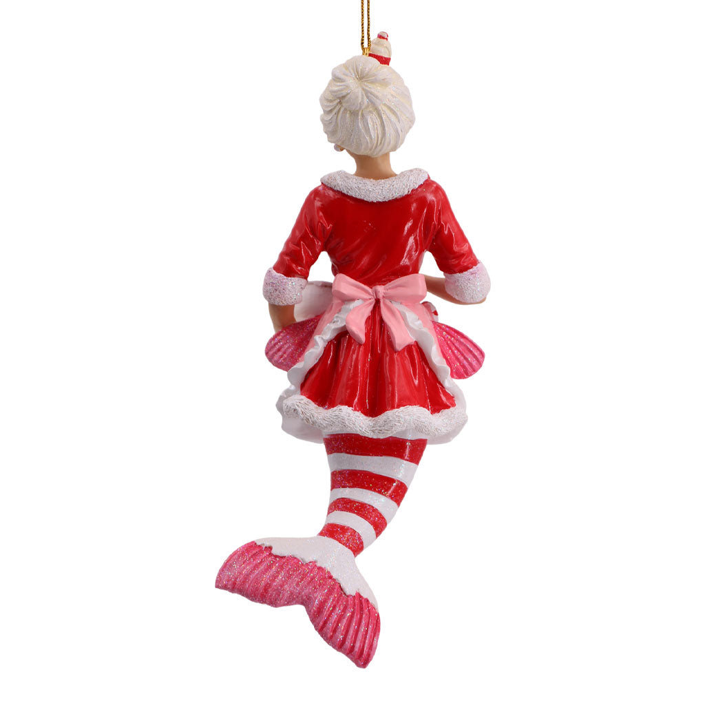 Santa's Head Baker Mermaid Christmas Ornament | December Diamonds | Coastal Gifts Inc