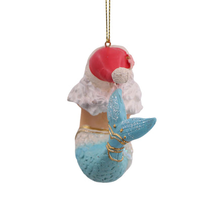 Santa Merman With Pearl Christmas Ornament | December Diamonds | Coastal Gifts Inc