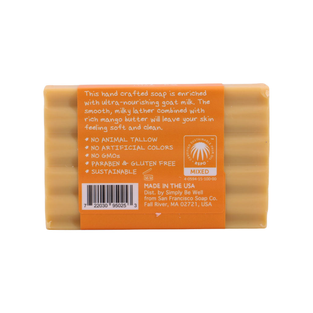 Mango Goat Milk Bar Soap | Simply Be Well Organics | Coastal Gifts Inc