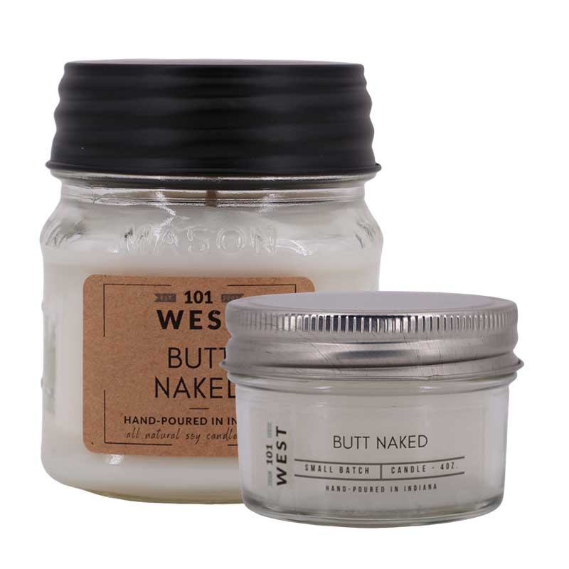 Butt Naked Jar Candle | 101 West | Coastal Gifts Inc