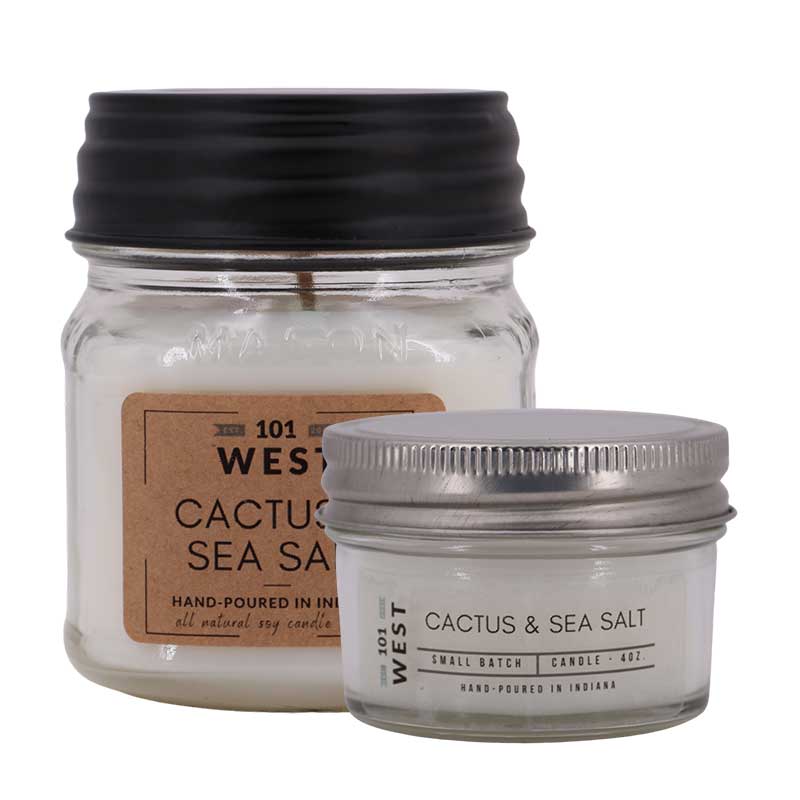 Cactus and Sea Salt Jar Candle | 101 West | Coastal Gifts Inc