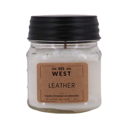 Leather Jar Candle | 101 West | Coastal Gifts Inc