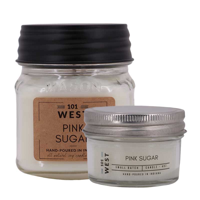 Pink Sugar Jar Candle | 101 West | Coastal Gifts Inc