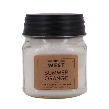Summer Orange Jar Candle | 101 West | Coastal Gifts Inc