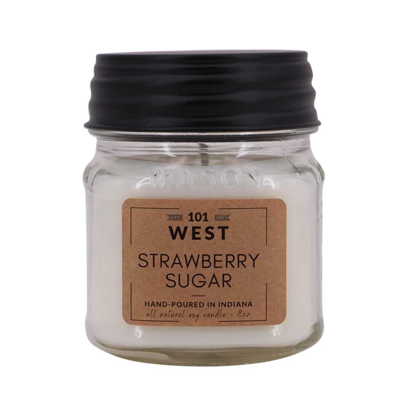 Strawberry Sugar Jar Candle | 101 West | Coastal Gifts Inc