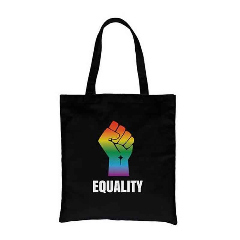 Equality Rainbow Fist Canvas Bag | 365 In Love | Coastal Gifts Inc
