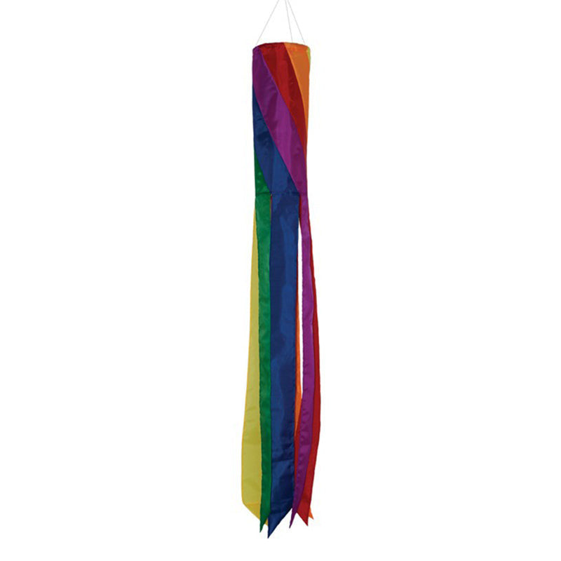 Rainbow Diagonal 50 Inch Windsock | In The Breeze | Coastal Gifts Inc