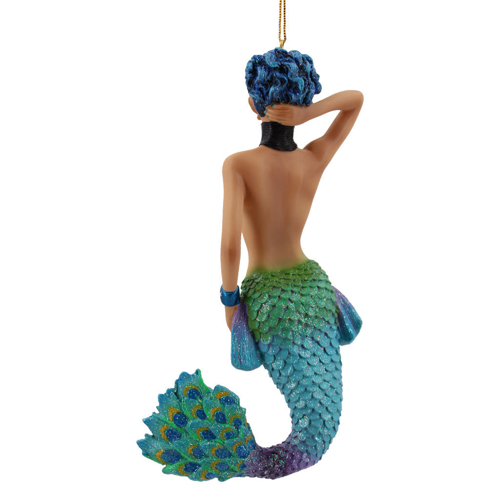 Saphire Mermaid Christmas Ornament | December Diamonds | Coastal Gifts Inc
