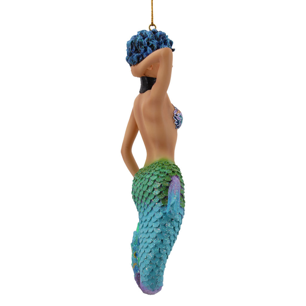 Saphire Mermaid Christmas Ornament | December Diamonds | Coastal Gifts Inc