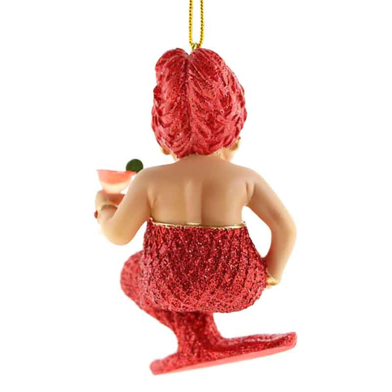 Strawberry Margarita Mermaid Christmas Ornament | December Diamonds | Coastal Gifts Inc