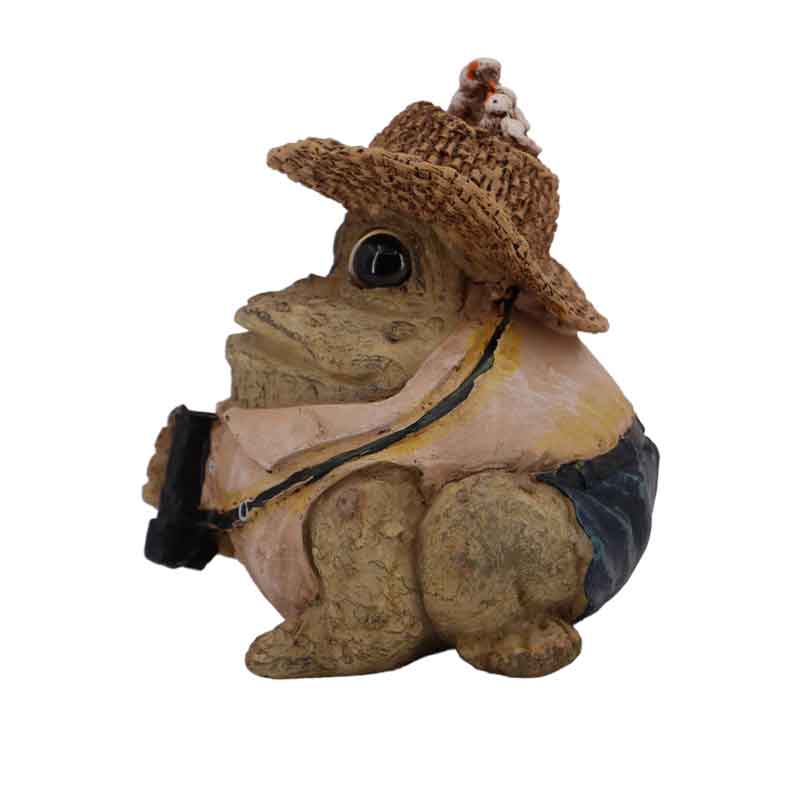 Natural Birdwatcher Toad Figurine | GSI Home Styles | Coastal Gifts Inc