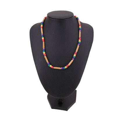 Bamboo Rainbow Beads Necklace | PHS International | Coastal Gifts Inc