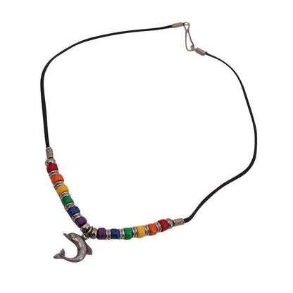 Dolphin Ceramic Beads Necklace | PHS International | Coastal Gifts Inc