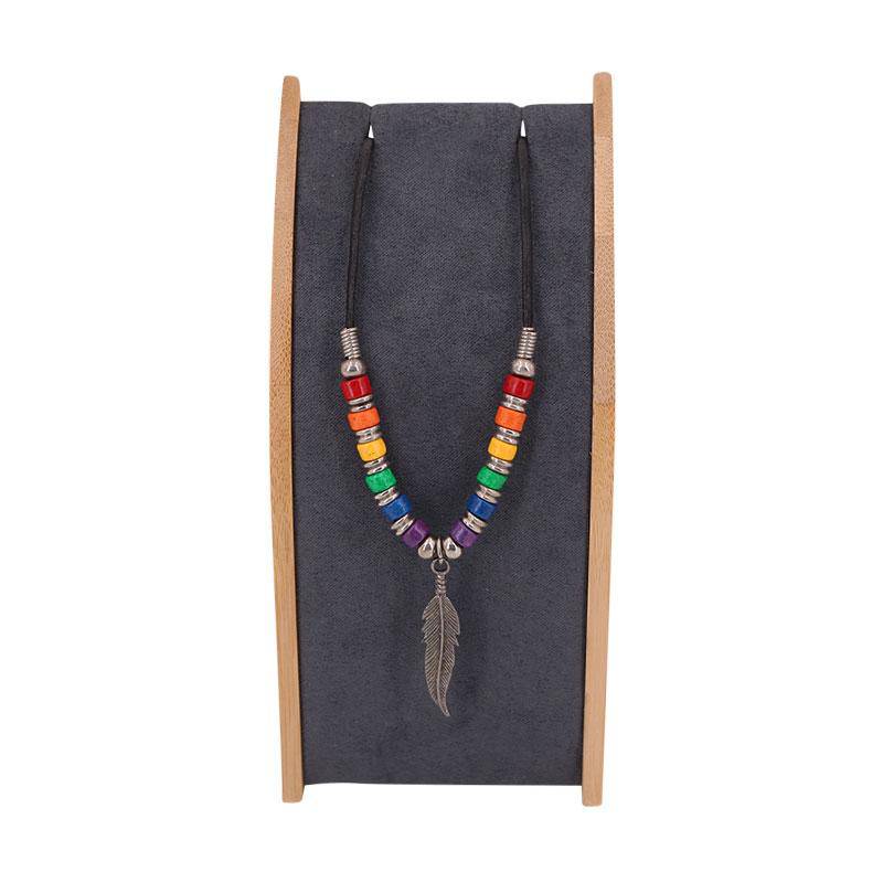 Feather Ceramic Beads Necklace | PHS International | Coastal Gifts Inc