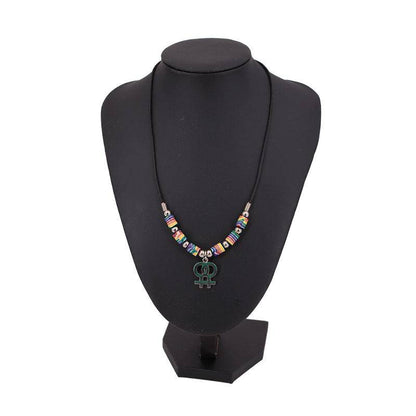 Fimo Beads Double Female Necklace | PHS International | Coastal Gifts Inc