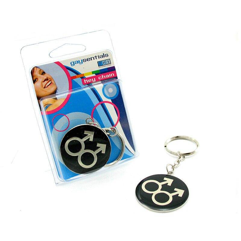Metal Double Male Keychain | Gaysentials | Coastal Gifts Inc