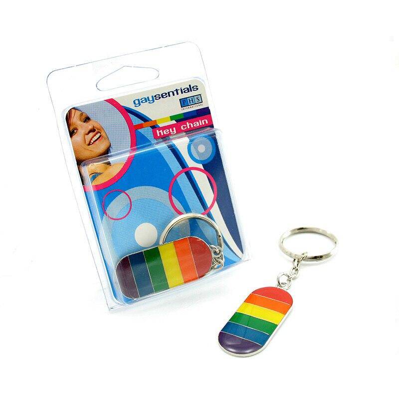 Metal Rainbow Flag Keychain | Gaysentials | Coastal Gifts Inc