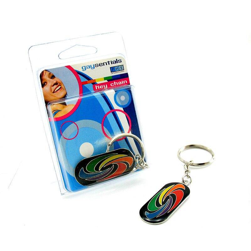 Metal Rainbow Swirl Keychain | Gaysentials | Coastal Gifts Inc