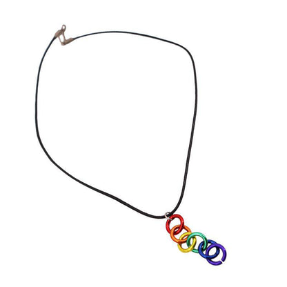 Mini Pride Rings Drop Necklace | PHS International | Coastal Gifts Inc