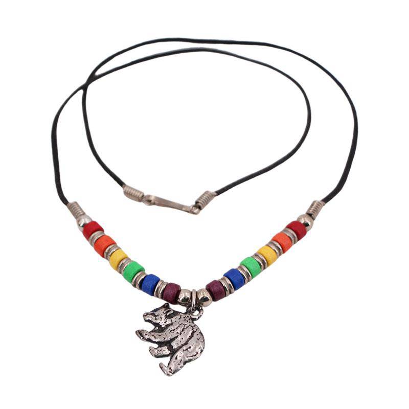 Rainbow Bear Charm Necklace | PHS International | Coastal Gifts Inc
