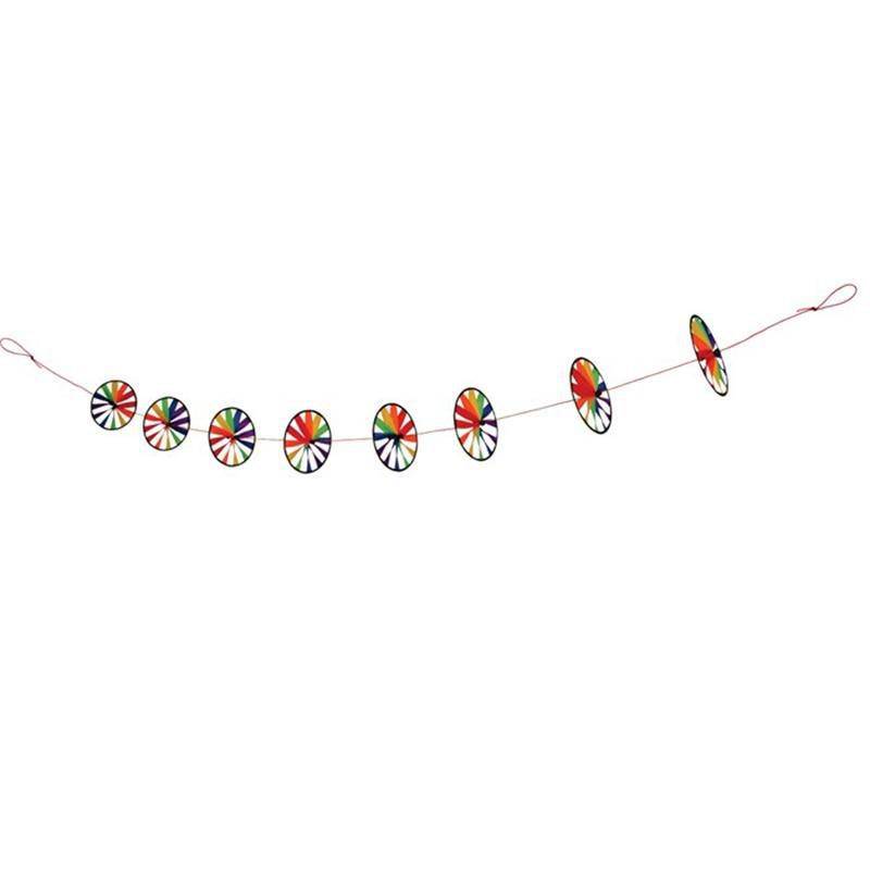 Rainbow Spinner Wheels on String | In The Breeze | Coastal Gifts Inc