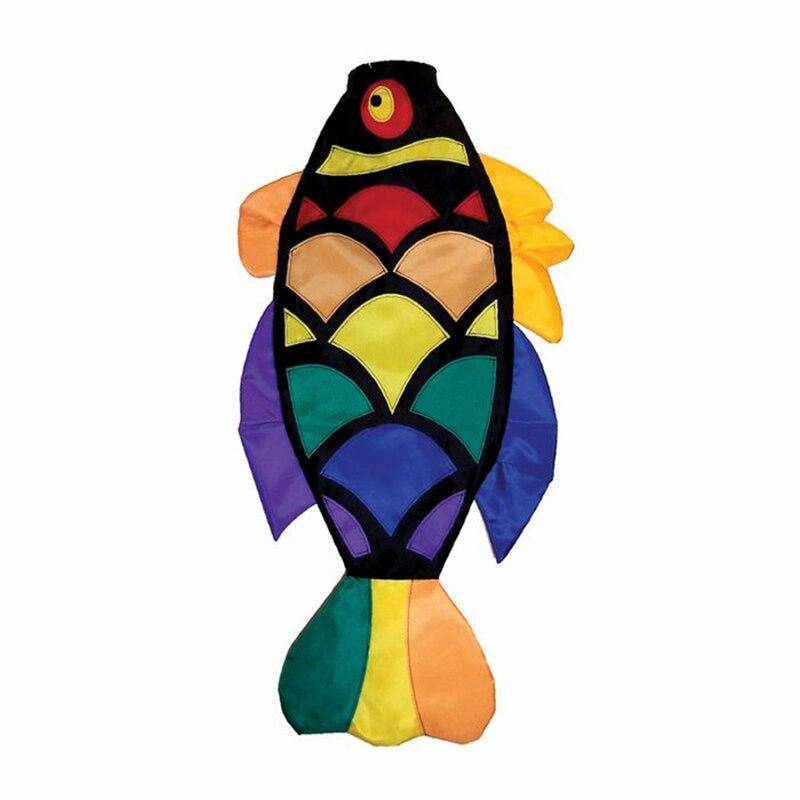 Scales Rainbow 32" Fish Windsock | In The Breeze | Coastal Gifts Inc