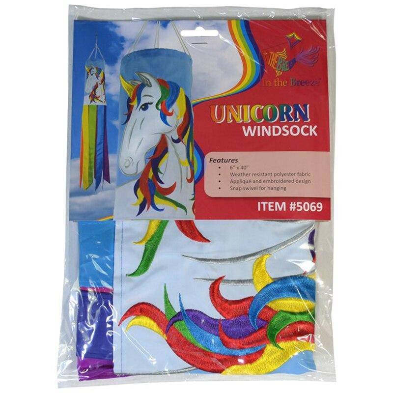 Unicorn Windsock 40 Inch | In The Breeze | Coastal Gifts Inc