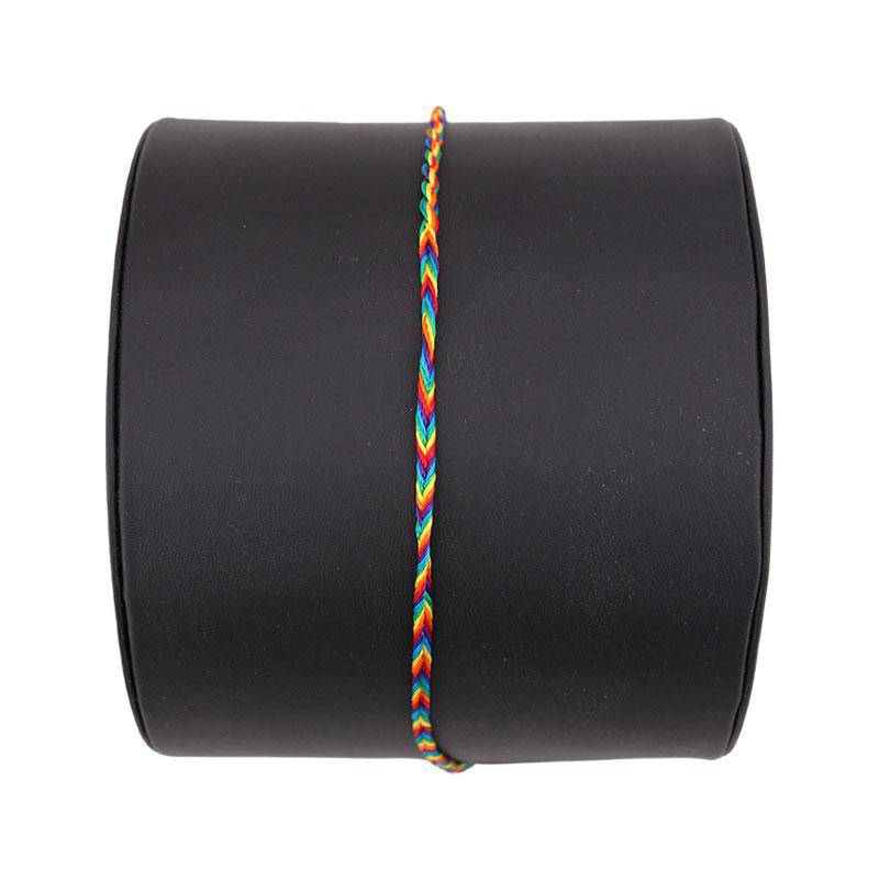 Vee Braid Rainbow Friendship Bracelet | PHS International | Coastal Gifts Inc