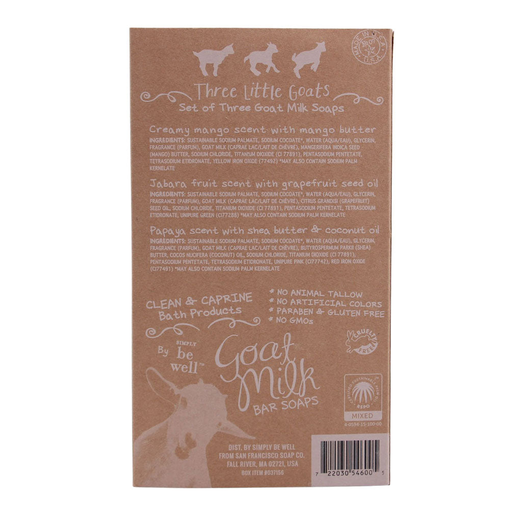 Three Little Goats Soap Gift Set PJM | Simply Be Well Organics | Coastal Gifts Inc