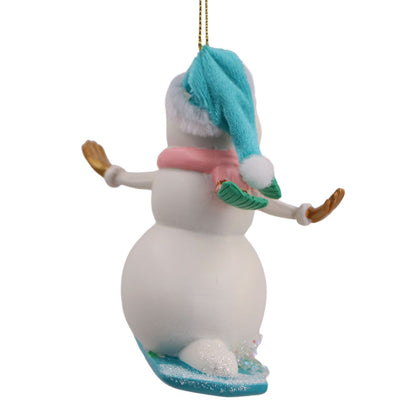 Snowman on Snowboard Christmas Ornament | December Diamonds | Coastal Gifts Inc