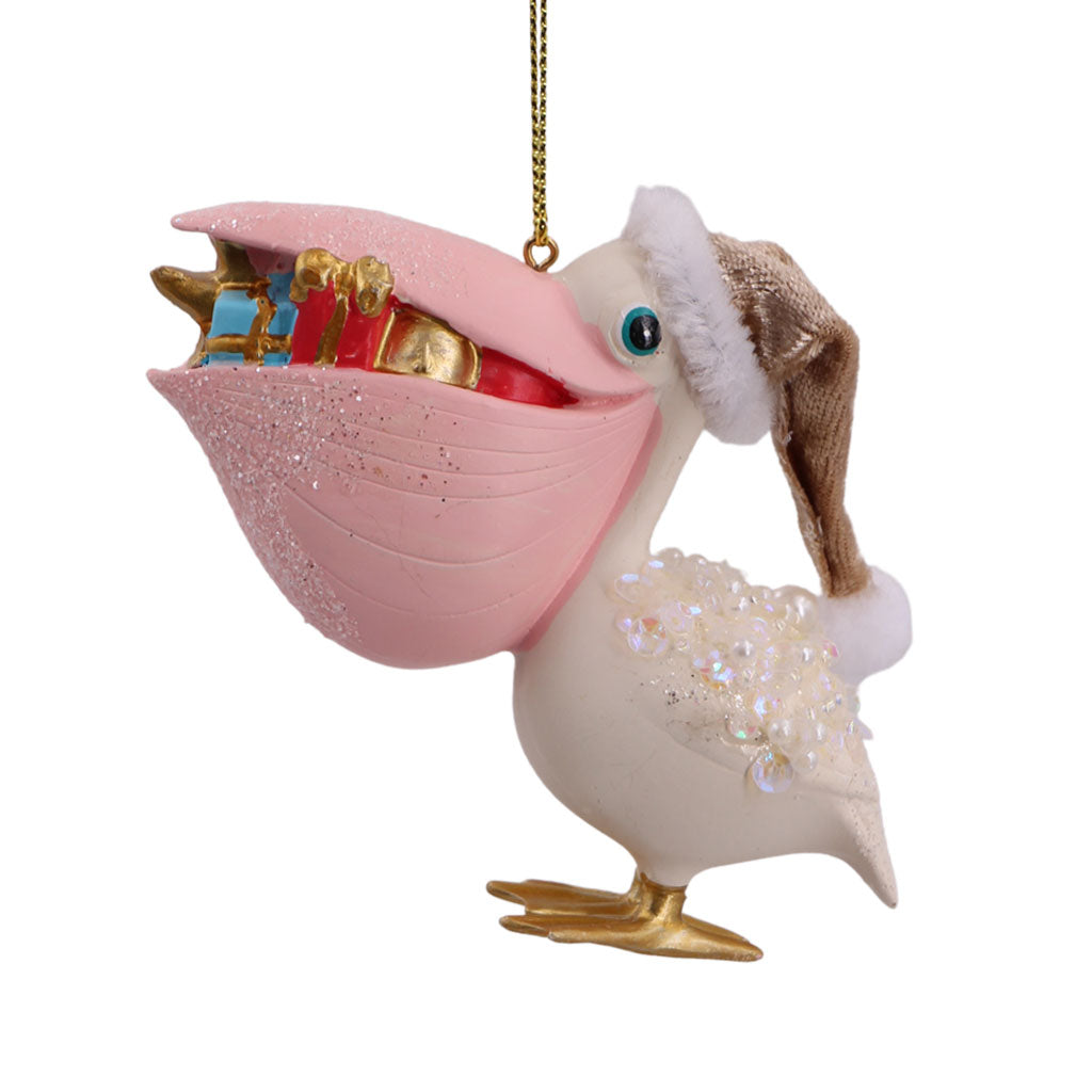 Pelican With Gifts Christmas Ornament - December Diamonds