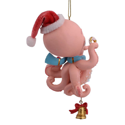 Pink Octopus With Cap Christmas Ornament | December Diamonds