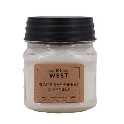 Black Raspberry and Vanilla Jar Candle | 101 West | Coastal Gifts Inc