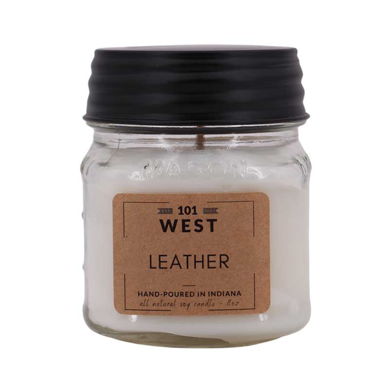 Leather Jar Candle from 101 West