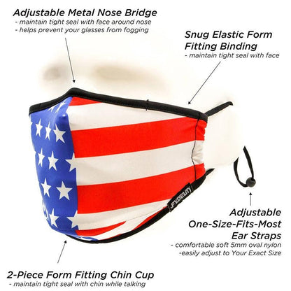 American Flag USA Face Mask | Fydelity | Coastal Gifts Inc