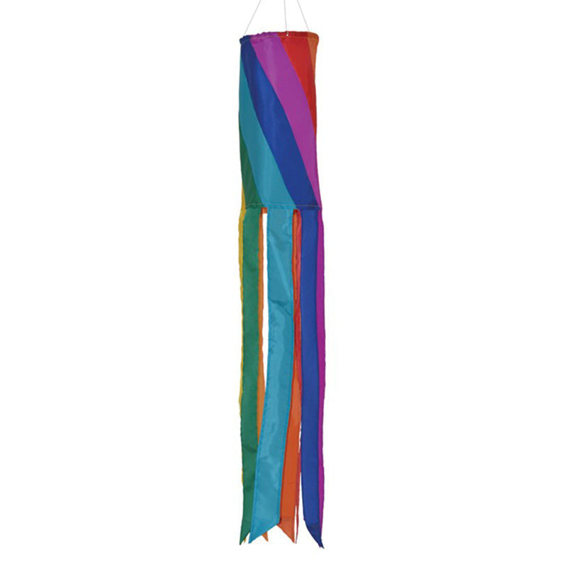 Rainbow Diagonal 60 Inch Windsock | In The Breeze | Coastal Gifts Inc