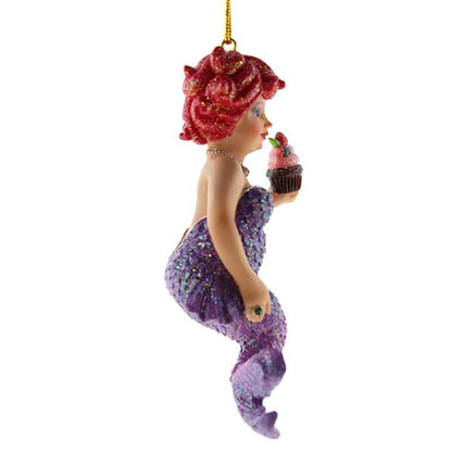 Miss Cupcake Mermaid Christmas Ornament - December Diamonds
