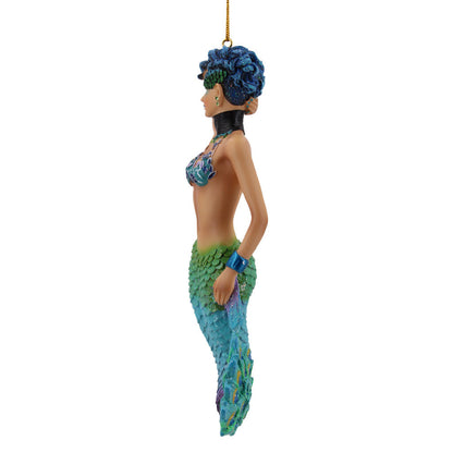 Saphire Mermaid Christmas Ornament - Coastal Gifts Inc
