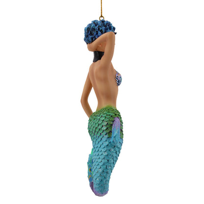 Saphire Mermaid Christmas Ornament - Coastal Gifts Inc