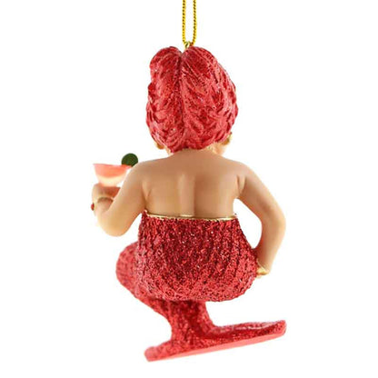 Strawberry Margarita Mermaid Christmas Ornament | December Diamonds