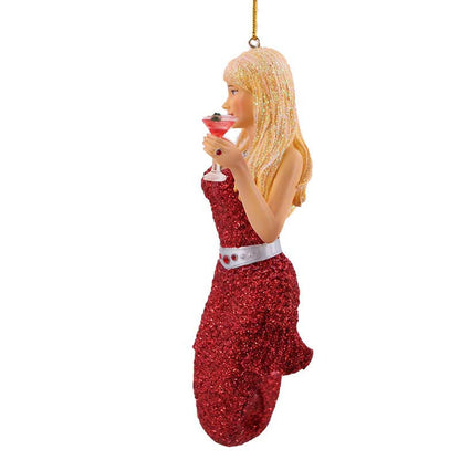 Miss Mertini Mermaid Christmas Ornament -December Diamonds