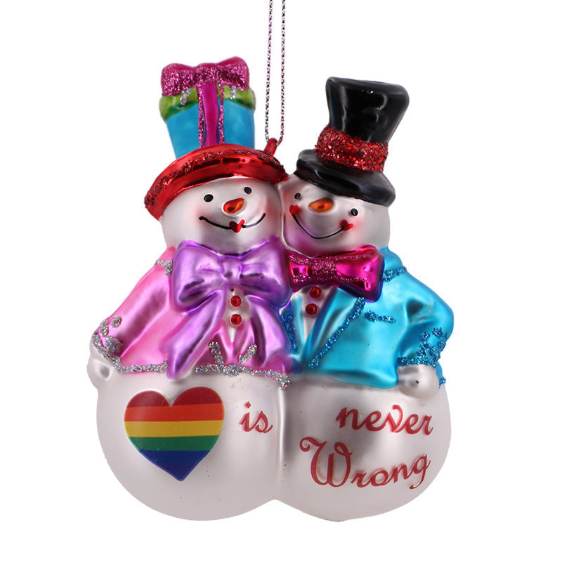 Snowman Couple Christmas Ornament | December Diamonds | Coastal Gifts Inc