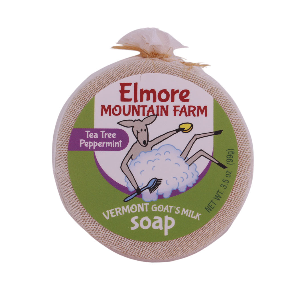 Tea Tree Peppermint Goat's Milk Soap Bar | Elmore Mountain Farm | Coastal Gifts Inc
