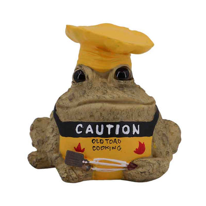 Caution Old Toad Cooking Figurine | GSI Home Styles