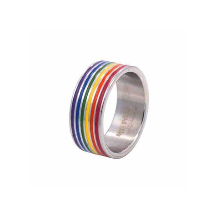 Enamel Rainbow Ring from Monster Steel