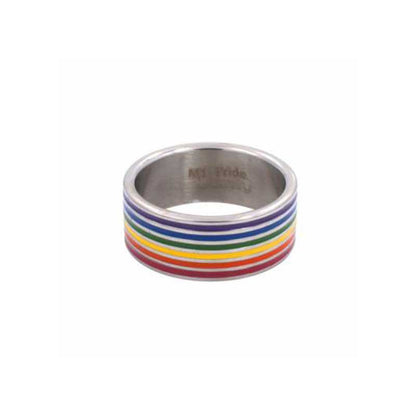Enamel Rainbow Ring | Monster Steel | Coastal Gifts Inc